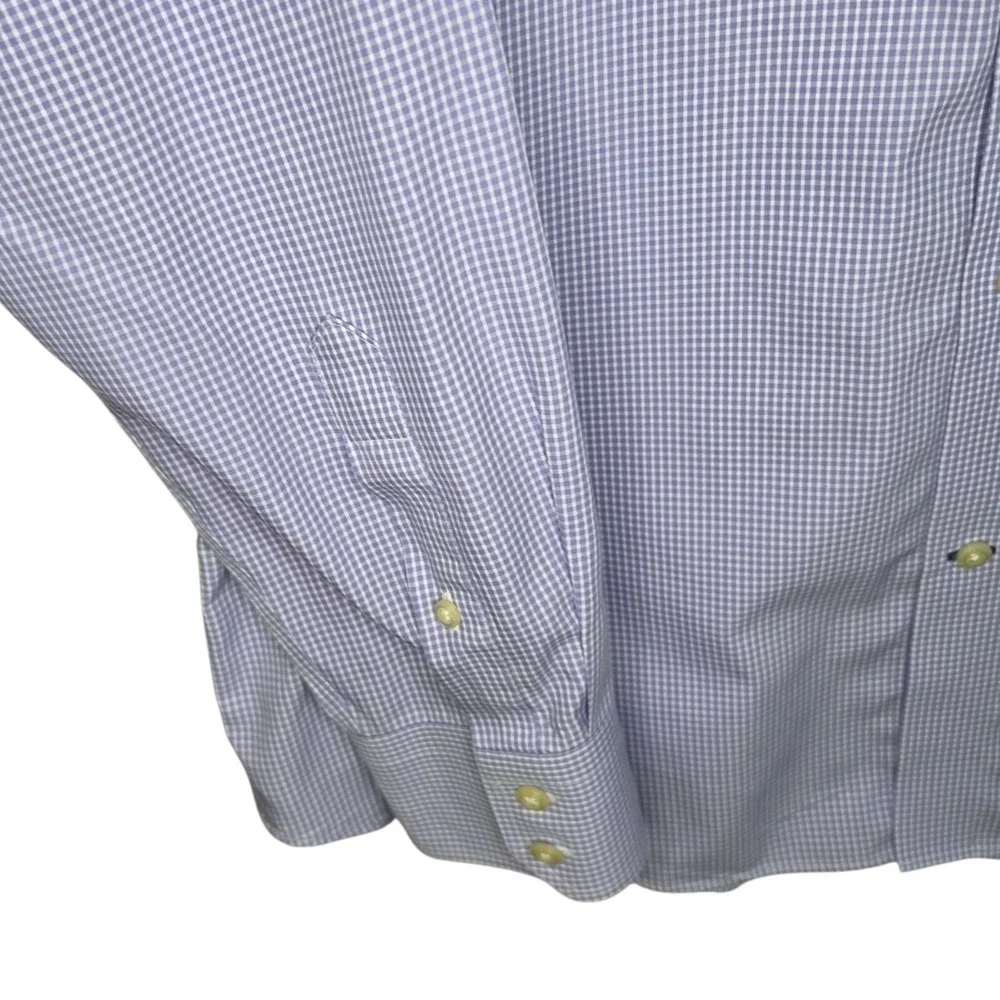 Banana Republic Dress Shirt Womens Large Purple‎ Button Non Iron Slim Fit Cotton